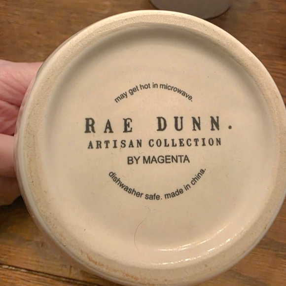 Rae Dunn Cream 'Blessed' Mug With Pink Interior. - Picture 2 of 3